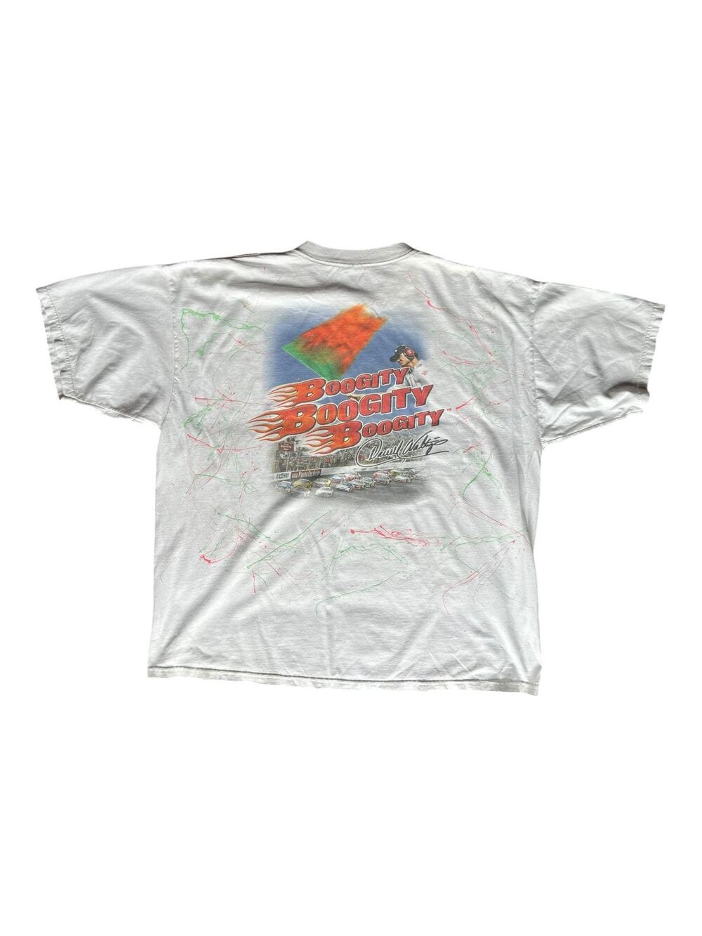 Darrell Waltrip BOOGITY BOOGITY BOOGITY T Shirt Size 2XL Vintage 2000s White